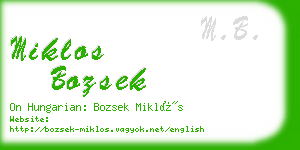 miklos bozsek business card